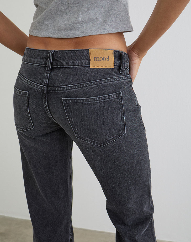 Extra Low Rise Flare Jeans in Vintage Black