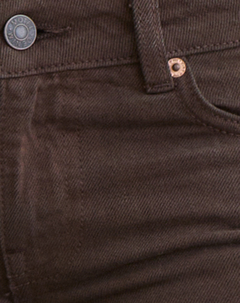 Extra Low Rise Flare Jeans in Dark Chocolate