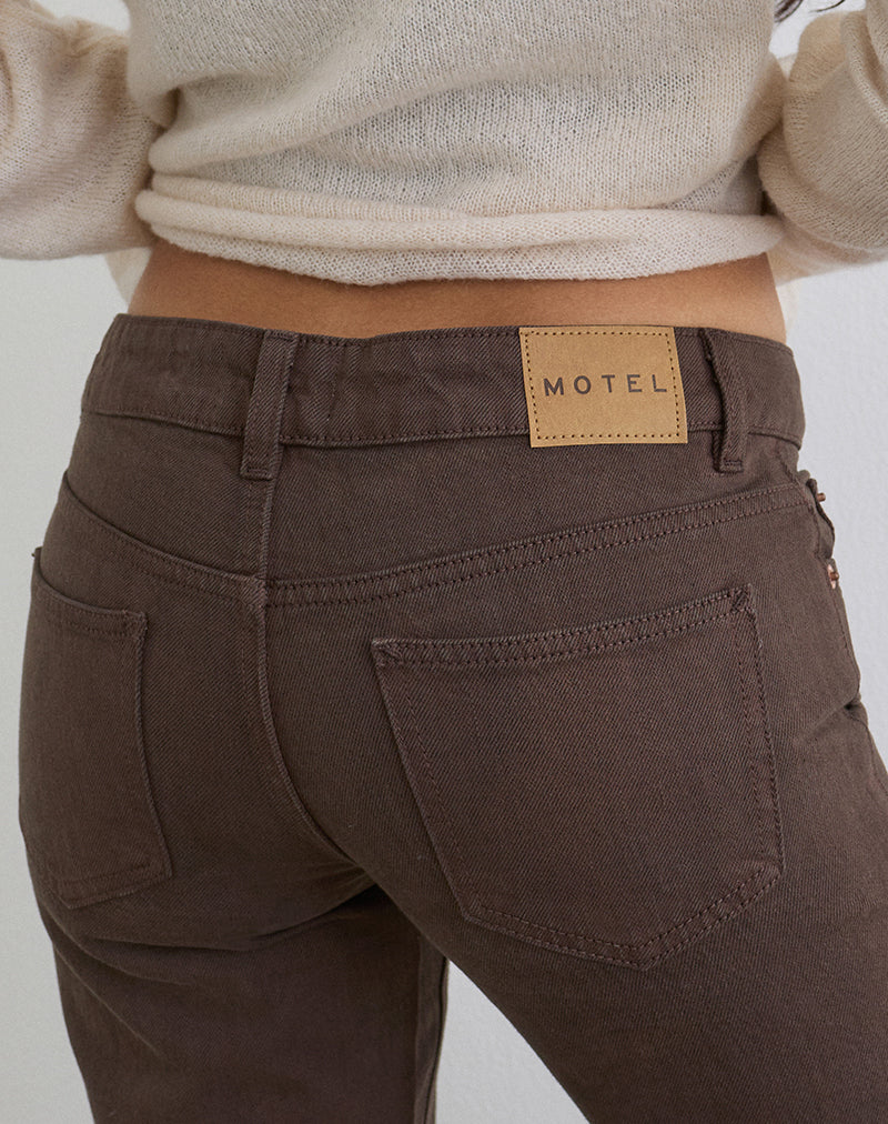 Extra Low Rise Flare Jeans in Dark Chocolate
