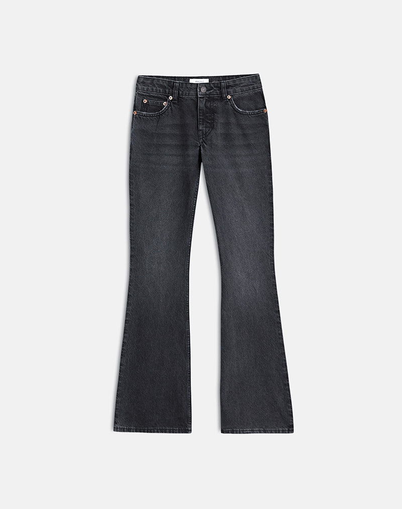 Extra Low Rise Flare Jeans in Vintage Black