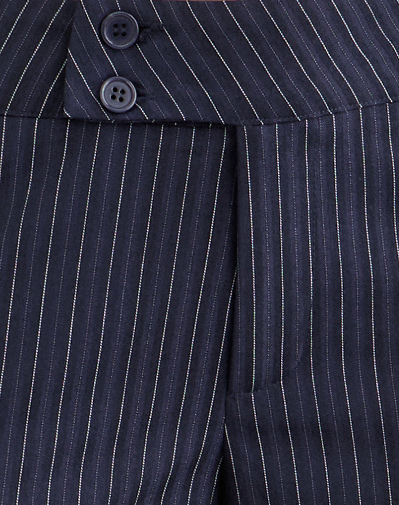 Falita Trouser in Tailoring Navy Stripe