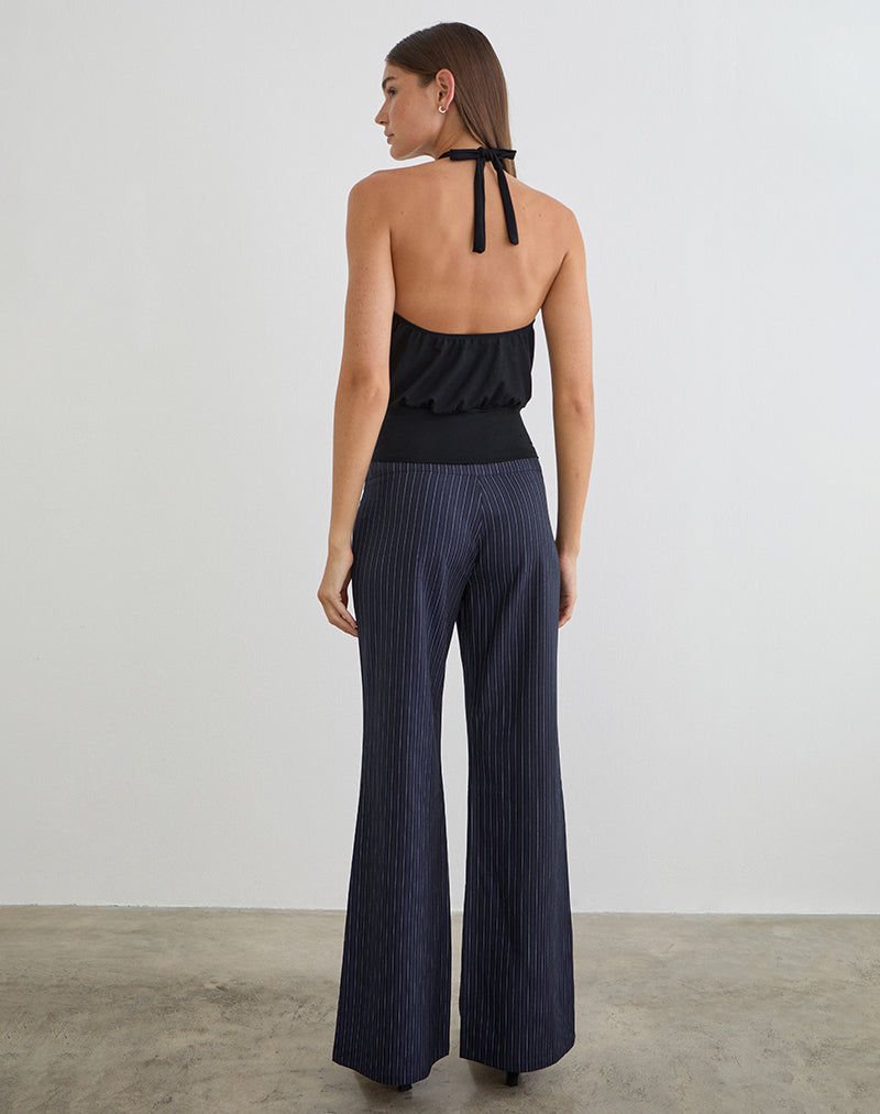 Falita Trouser in Tailoring Navy Stripe