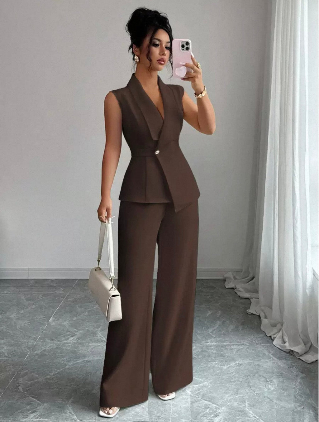 Éléonore — Waistcoat and Wide-Leg Trouser Set
