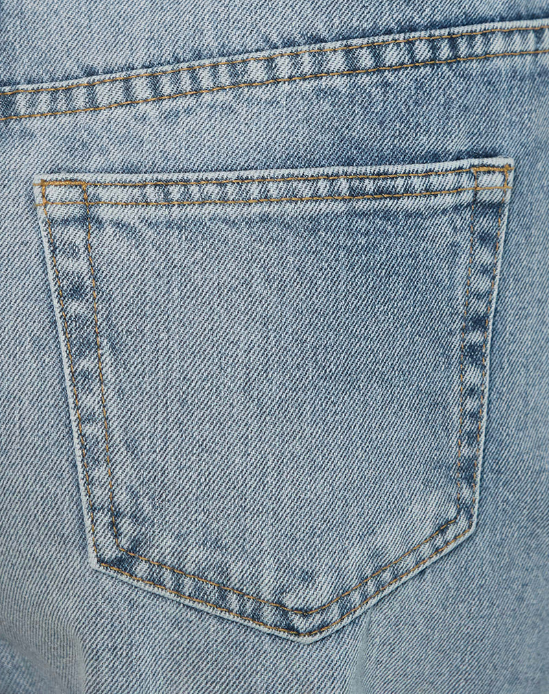 High Rise Barrel Jean in Blue
