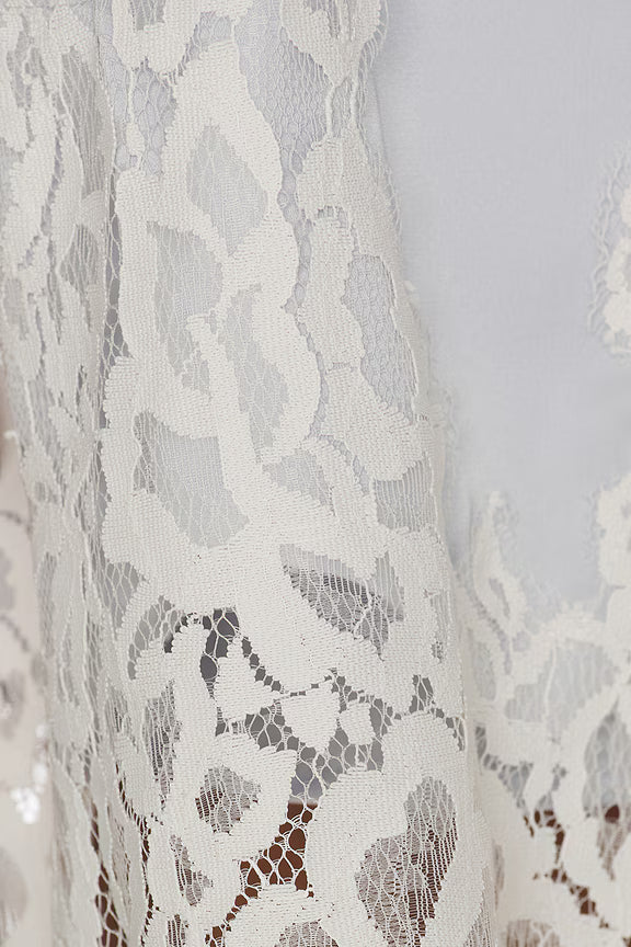 Peyton Short Lace Robe  - Eggshell Blue