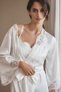 Sian Mini Lace Robe - White