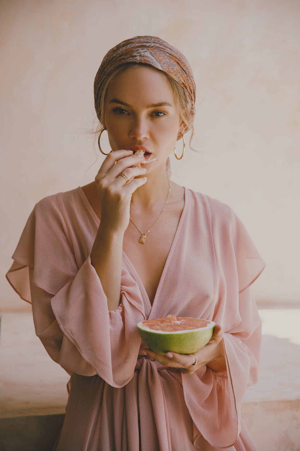 Persphone Robe - Dusty Rose
