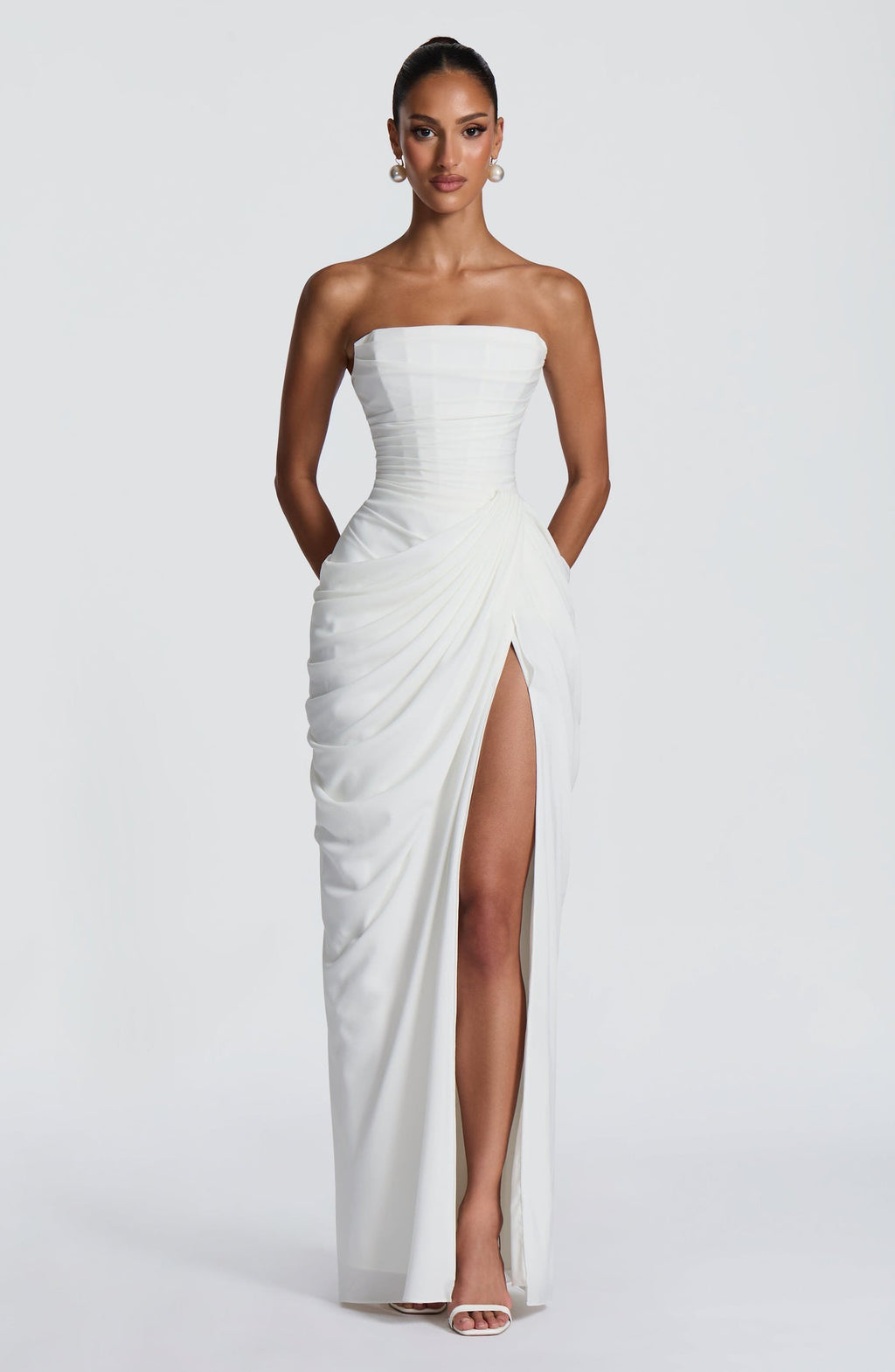 Adèle — Draped Bandeau Maxi Dress