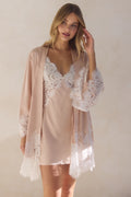 Peyton Short Lace Robe  - Blush