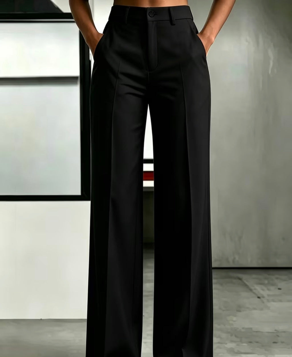 Pauline — High-Waisted Wide-Leg Trousers