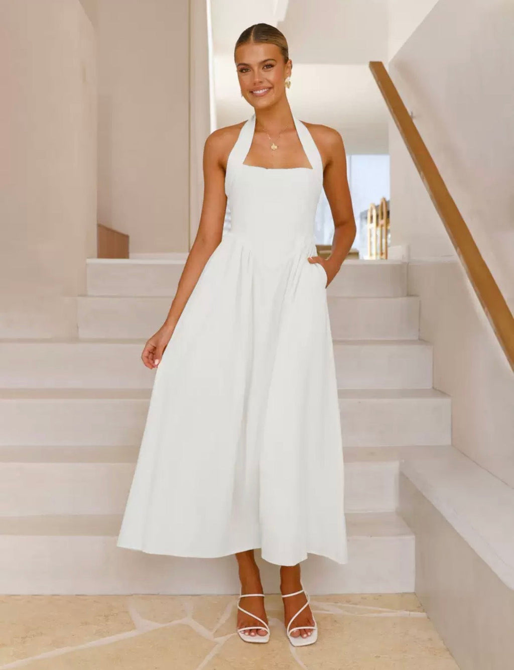 Nina — Backless Halter-Neck Dress