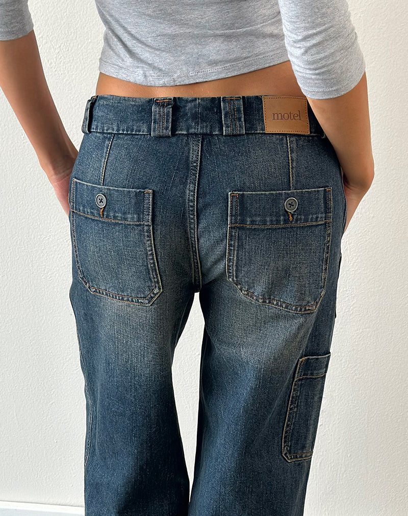 Utility Carpenter Jeans in Aged Mid Blue