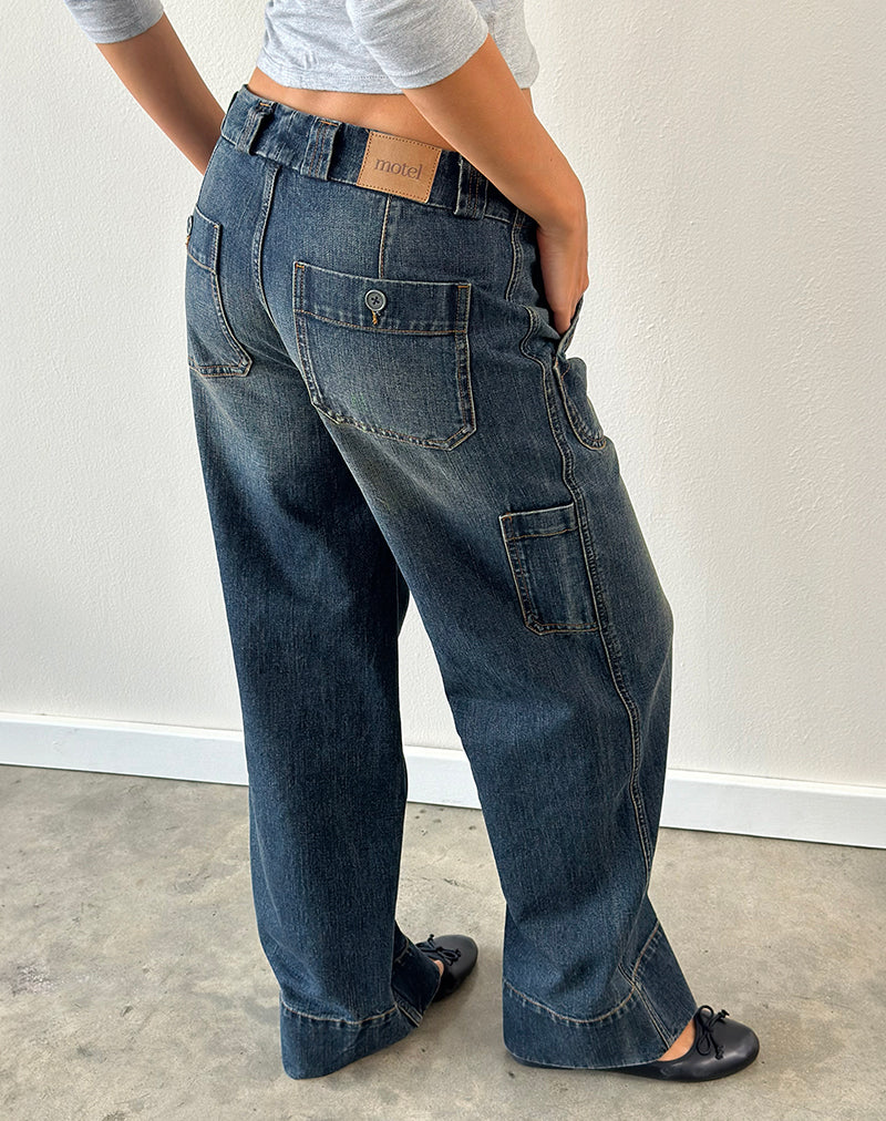Utility Carpenter Jeans in Aged Mid Blue