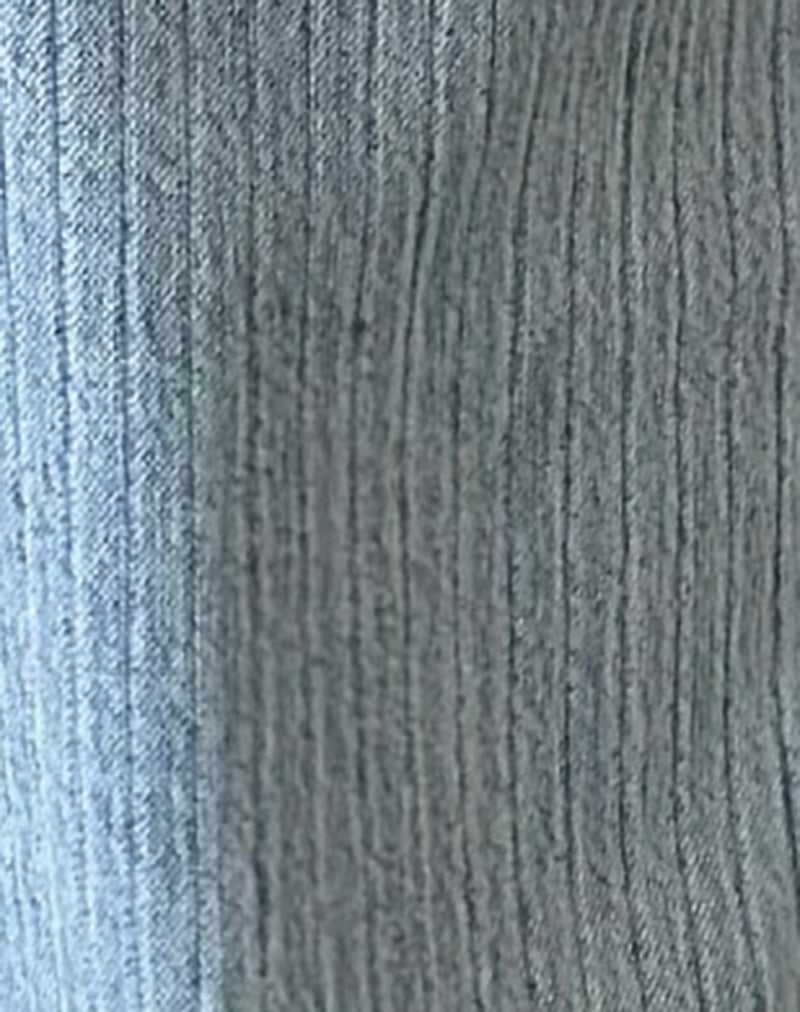 Low Rise Roomy Jeans in Stripe 80s Light Blue Wash