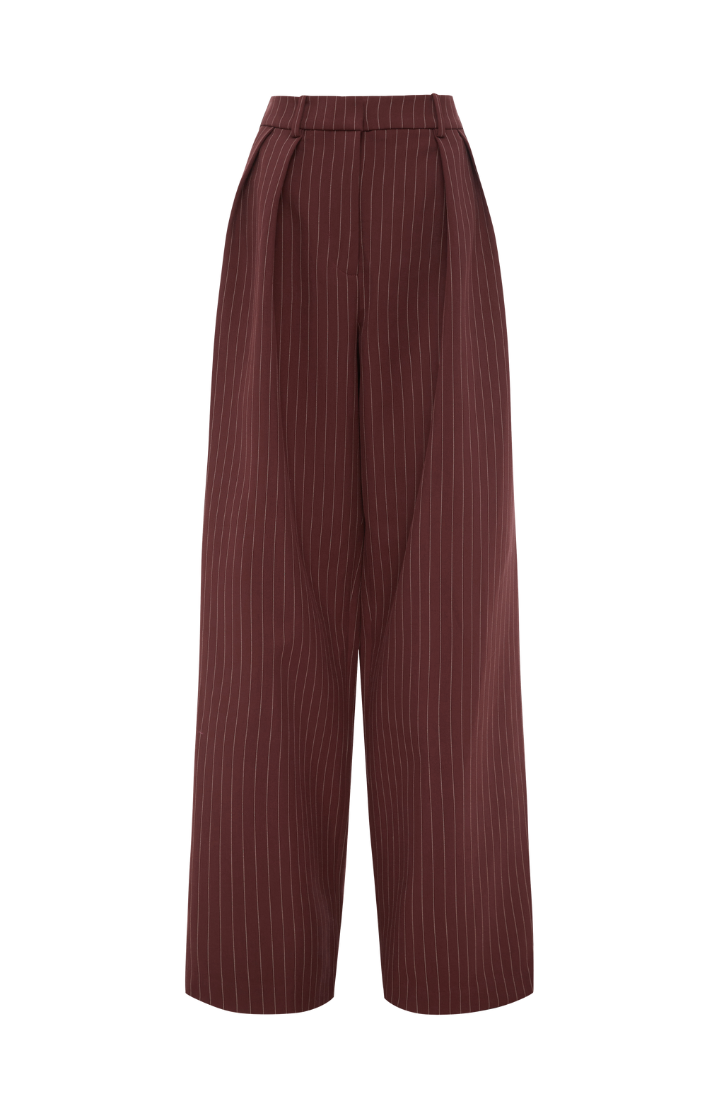 Kirsty Pants - Burgundy Pinstripe