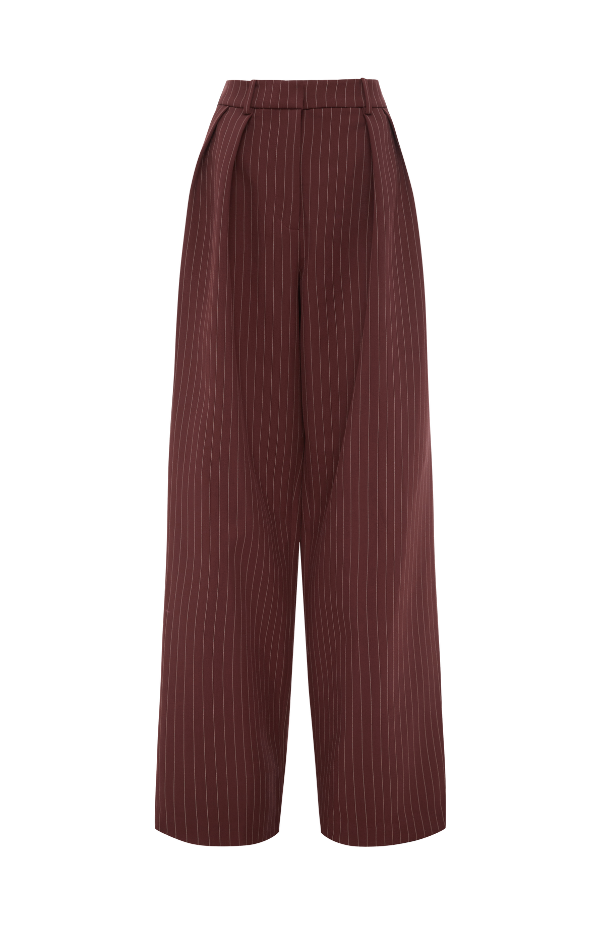 Kirsty Pants - Burgundy Pinstripe