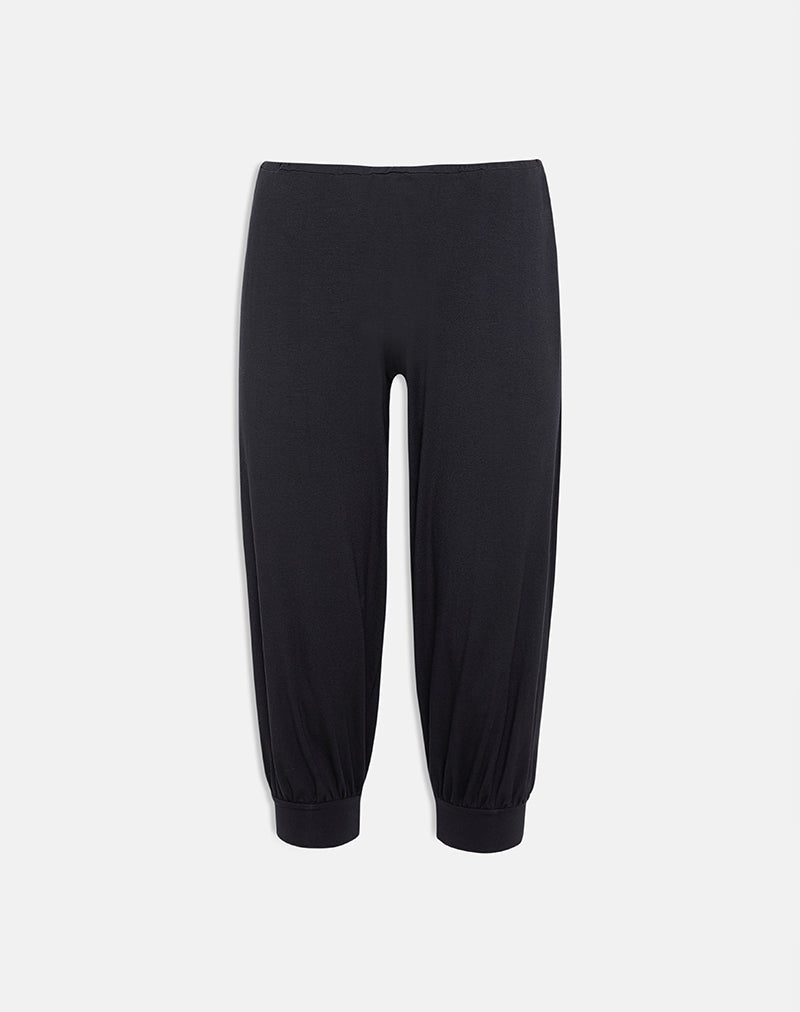Kurty Capri Trouser in Rayon Jersey Black