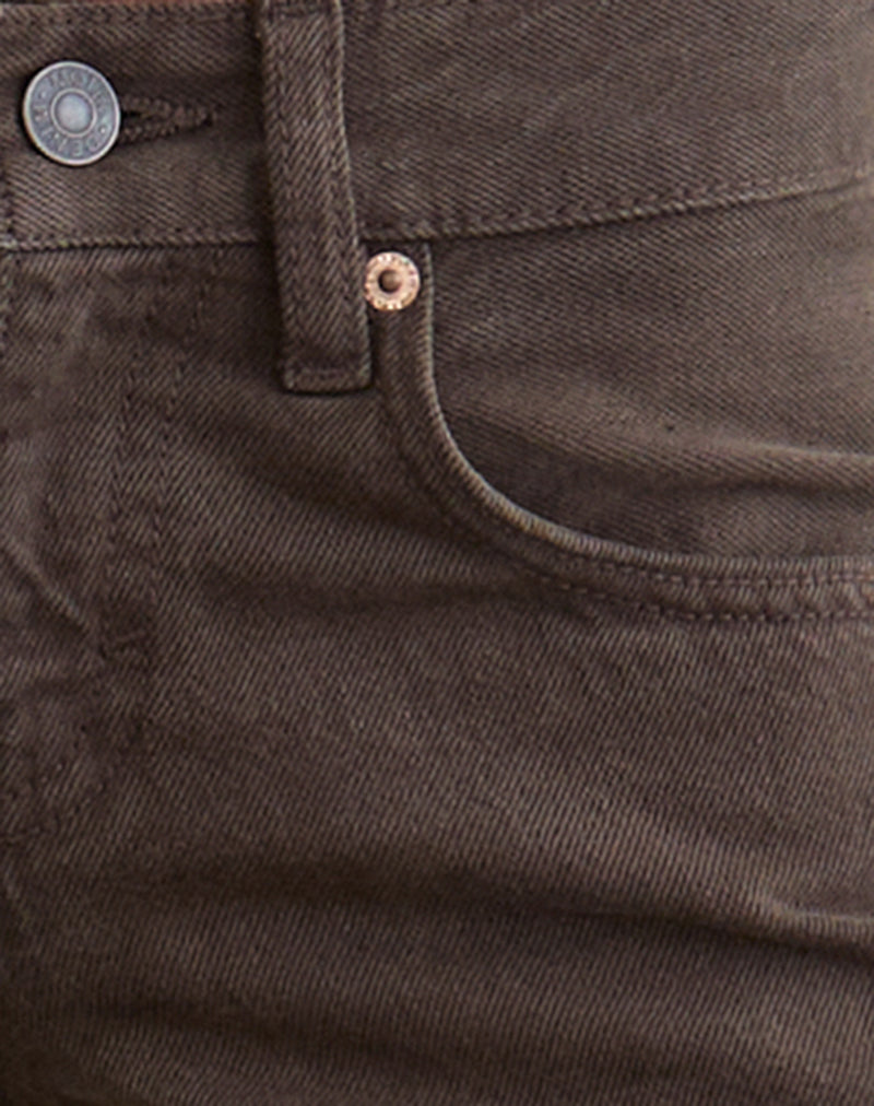 Low Rise Parallel Jeans in Dark Chocolate