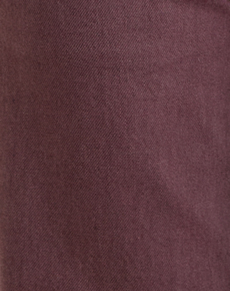 Low Rise Parallel Jeans in Burgundy