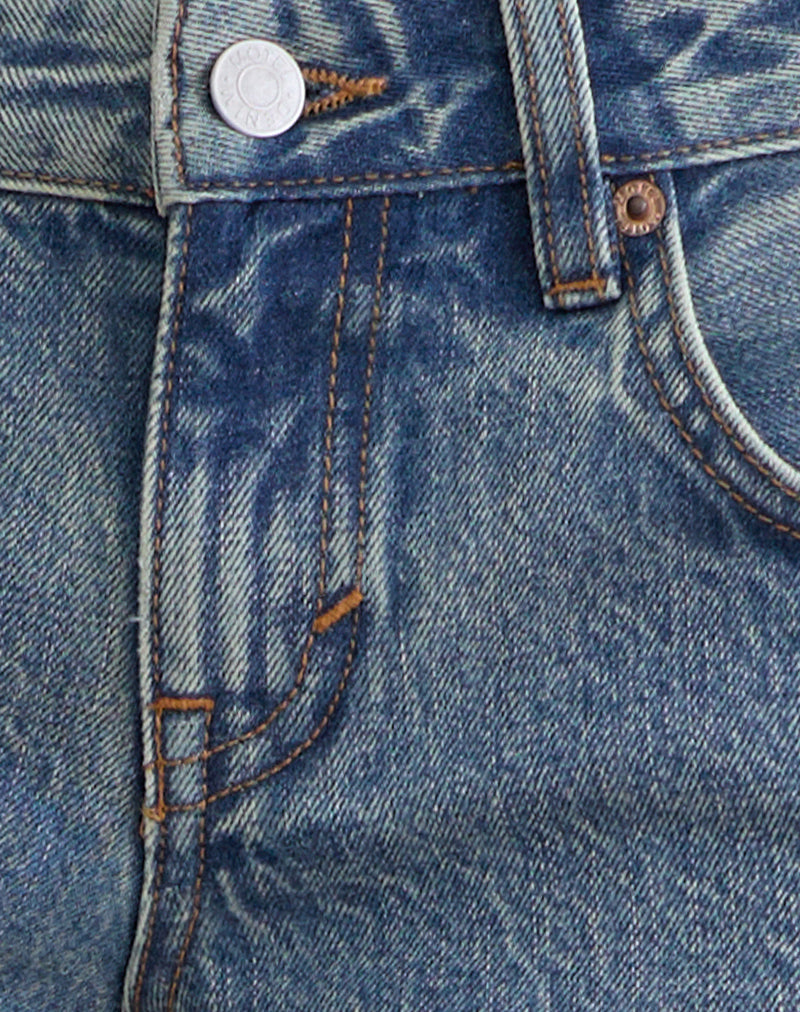 Low Rise Parallel Jeans in True Blue