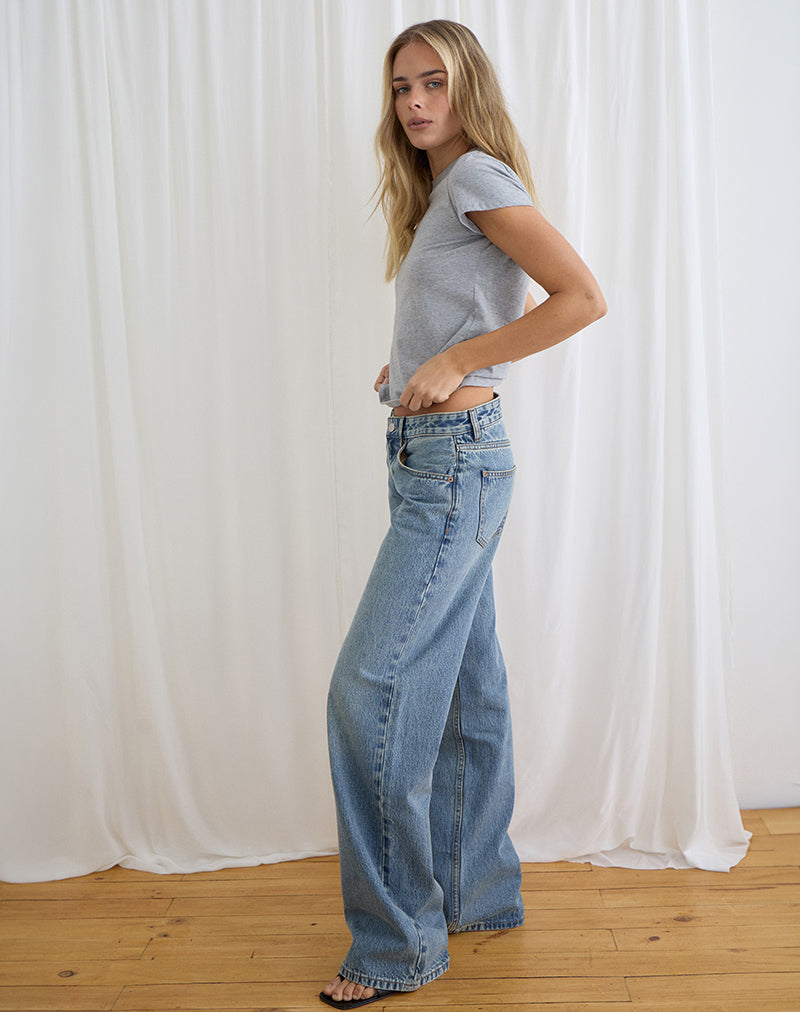 Low Rise Parallel Jeans in True Blue
