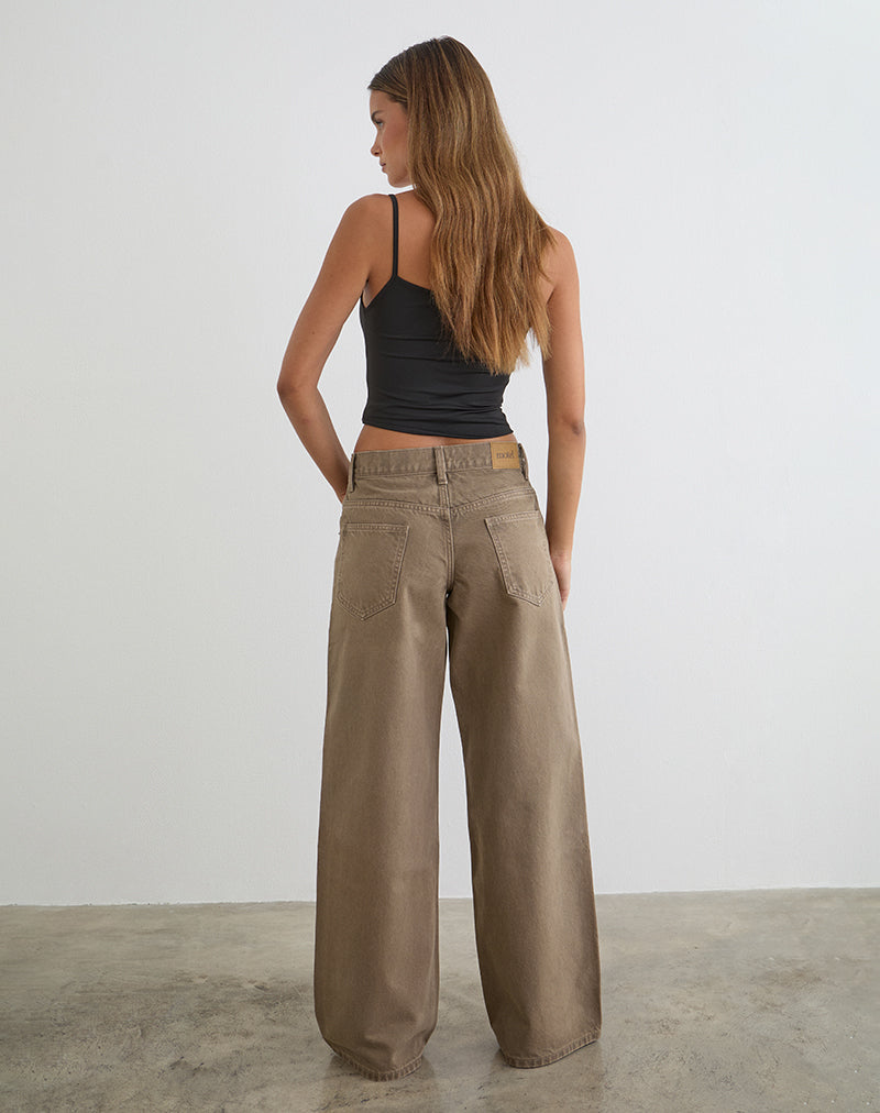 Low Rise Roomy Jeans in Bronze