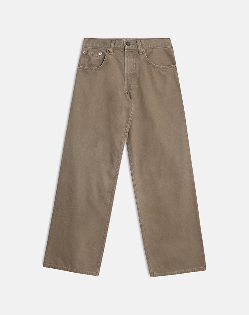 Low Rise Roomy Jeans in Bronze
