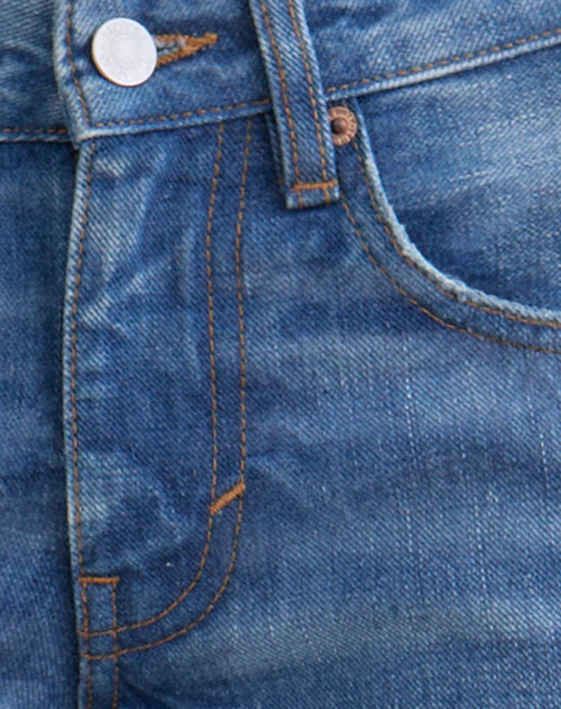 Low Rise Roomy Jeans in Fade Blue