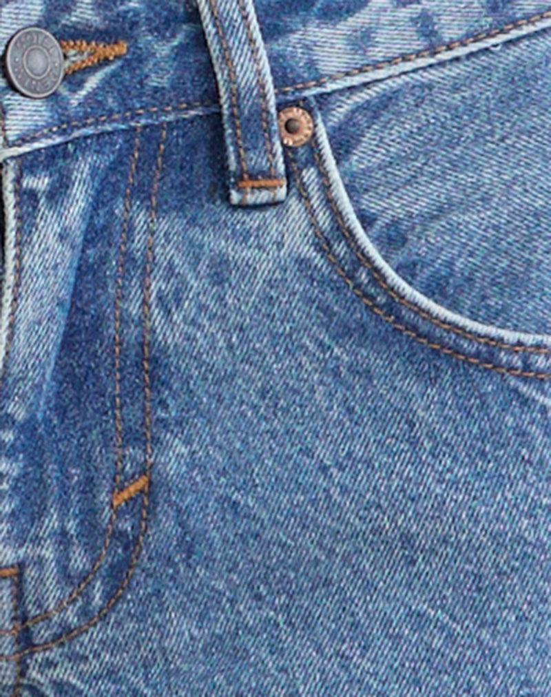 Low Rise Roomy Jeans in Blue Stone
