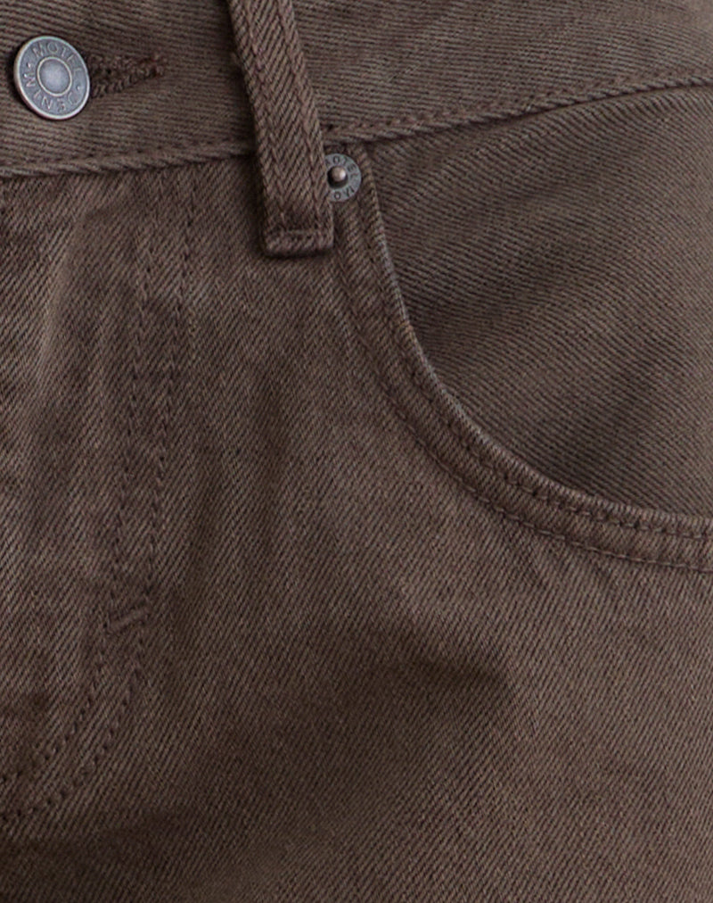 Low Rise Roomy Jeans in Dark Chocolate