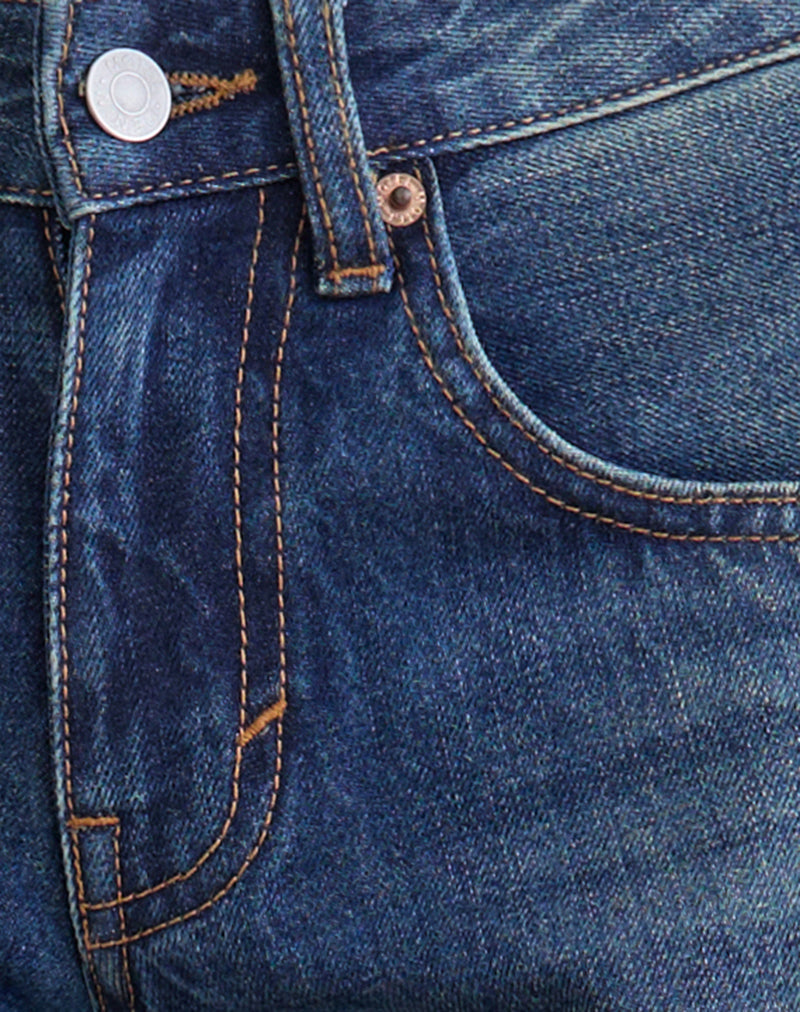 Low Rise Roomy Jeans in Mid Blue Tint