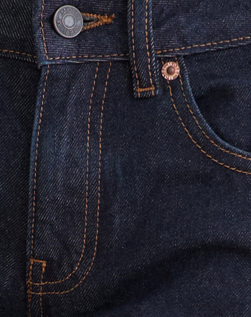 Low Rise Slouchy Flare Jeans in Indigo