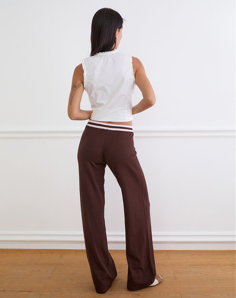 Natela Trouser in Dark Brown