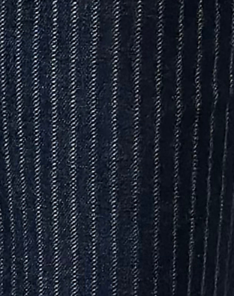 Extra Low Rise Flare Jeans in Stripe Indigo
