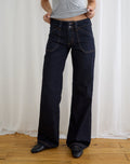 Low Rise Relaxed Cargo Jeans in Indigo