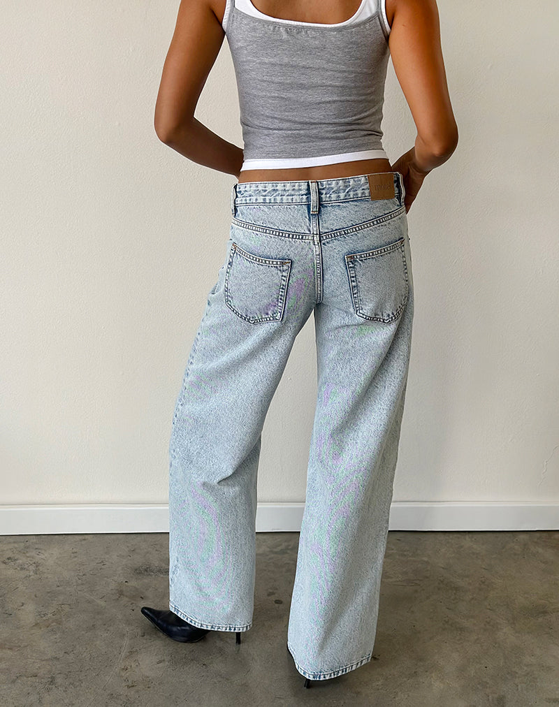 Low Rise Roomy Jeans in 80's Light Wash Blue