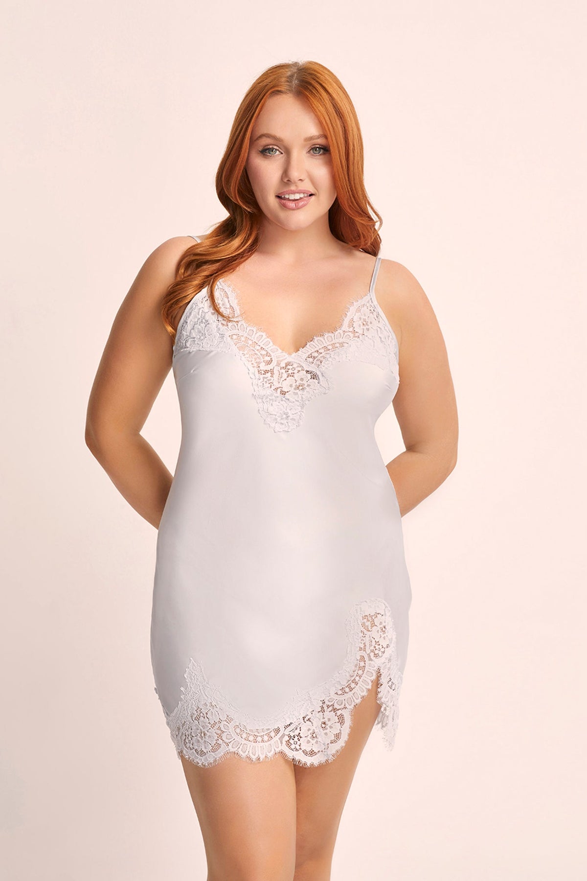 Sian Lace Slip - Eggshell Blue