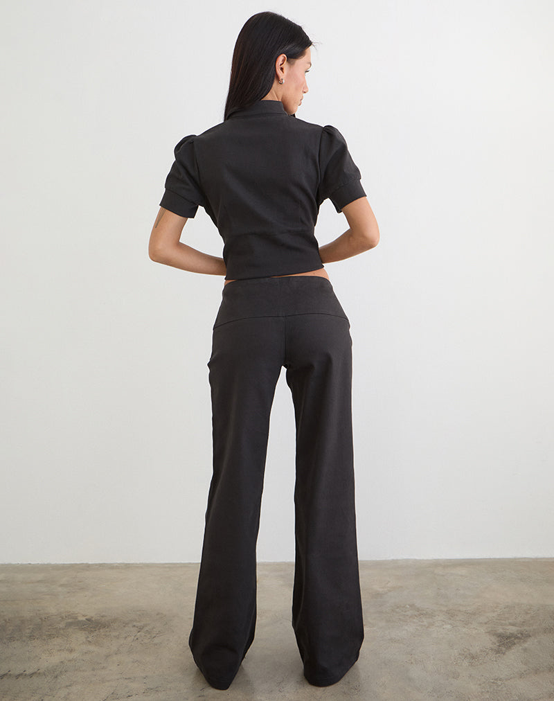 Alora Pocket Trouser in Dark Grey