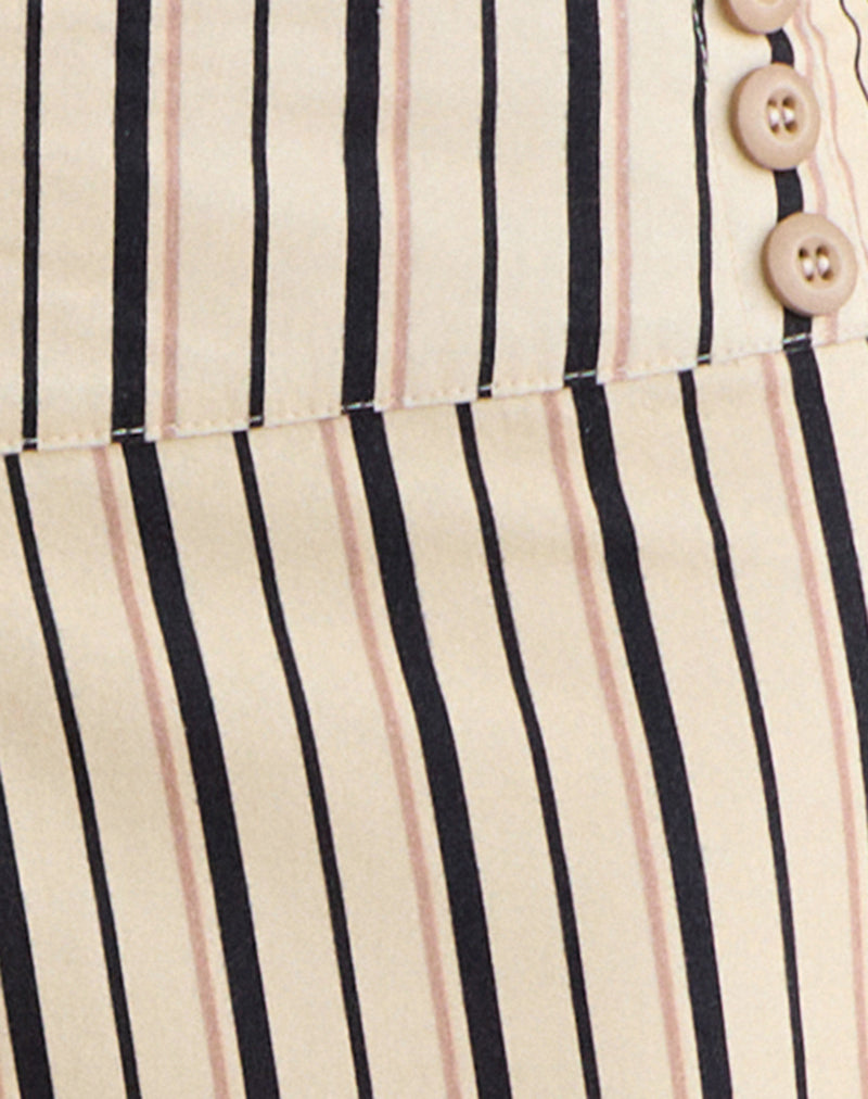 Rysele Trouser in Neutral Stripe Beige