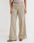 Rysele Trouser in Neutral Stripe Beige