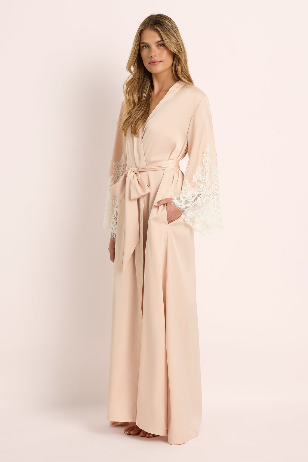 Peyton Long Robe  - Blush