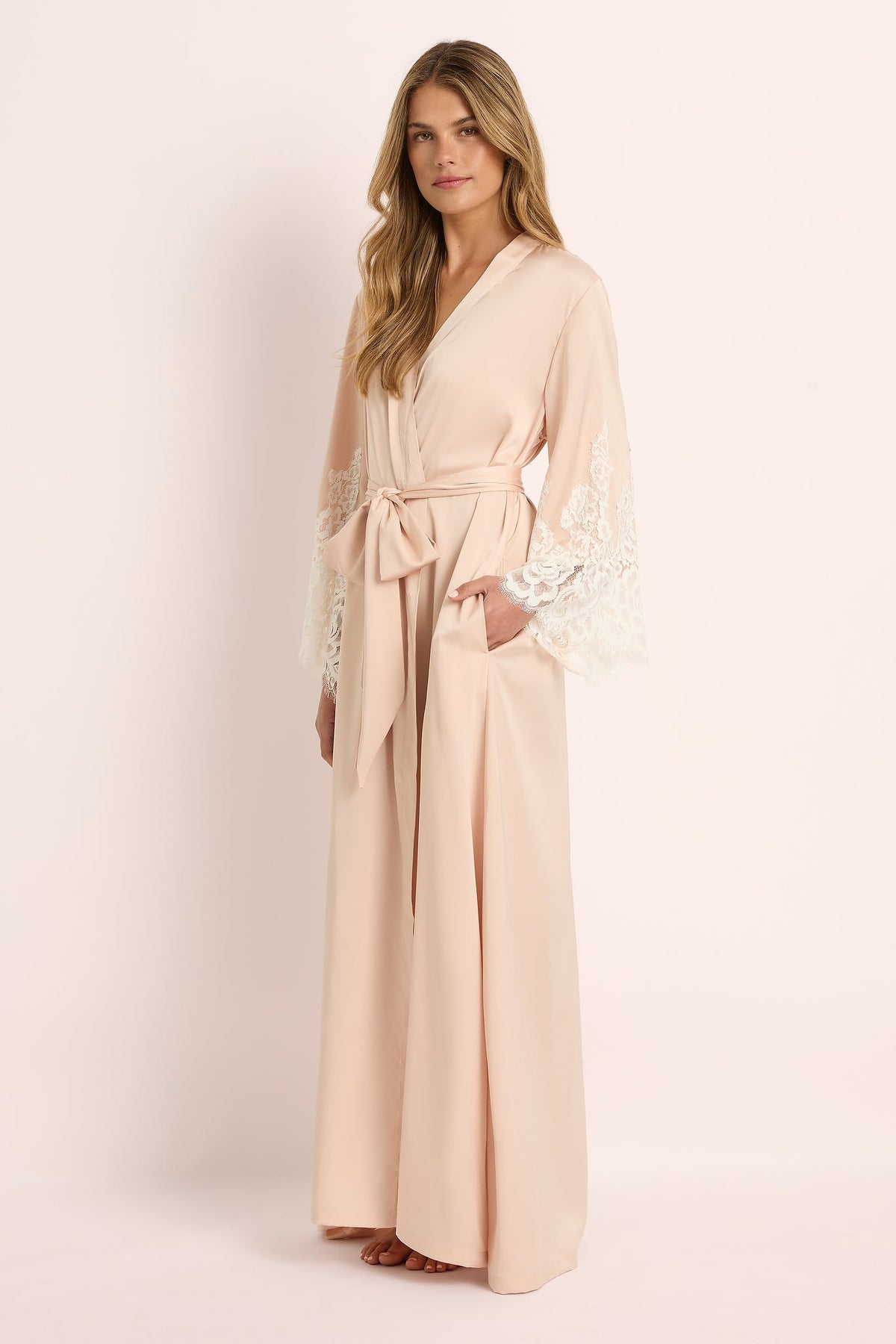 Peyton Long Robe  - Blush