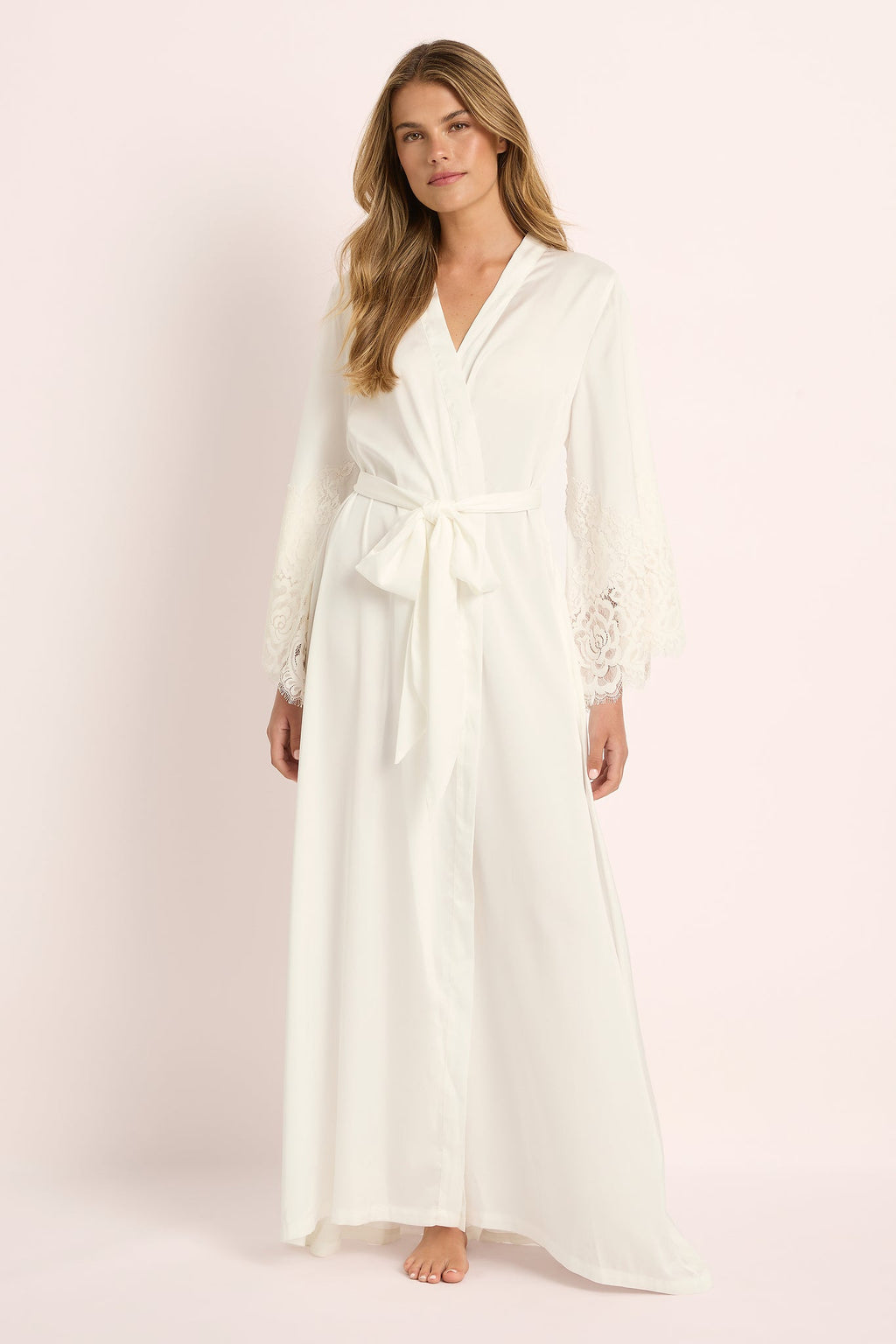 Peyton Long Robe  -  White