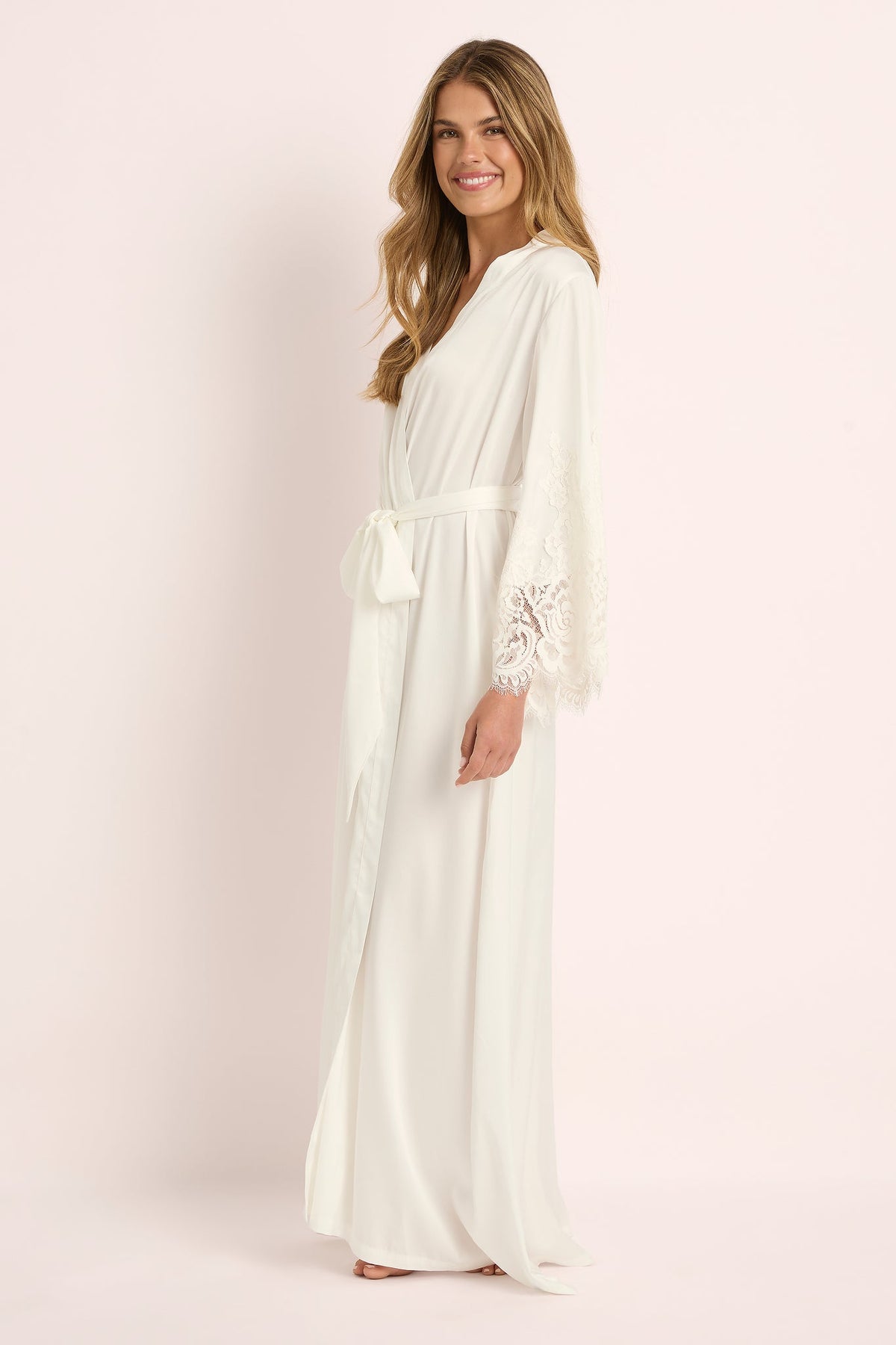 Peyton Long Robe  -  White