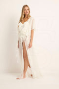 Seraphina Ruffle Bridal Robe in Ivory