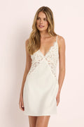 Peyton Short Lace Slip  - White