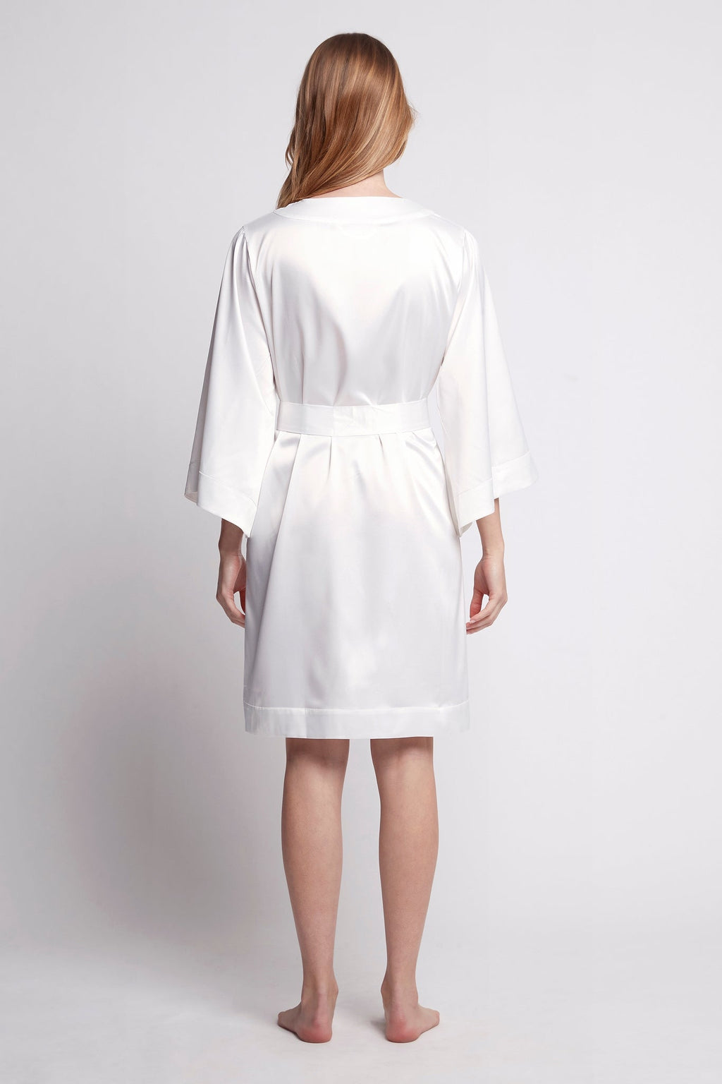 Jasmine Short Robe - White