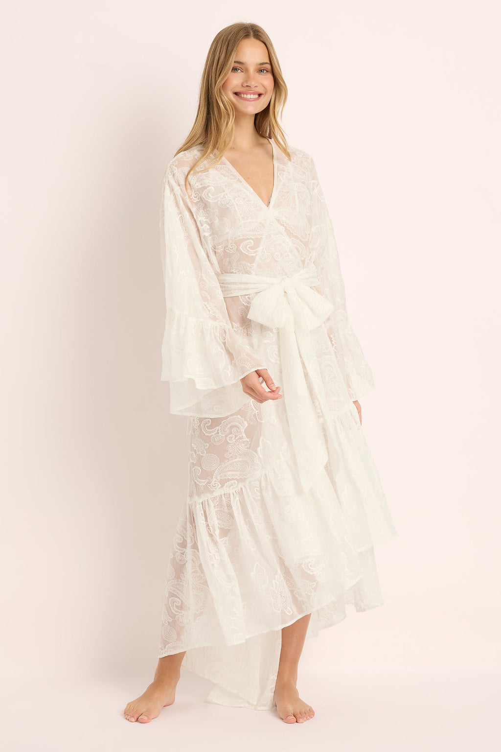 Kalina Lace Kimono Robe