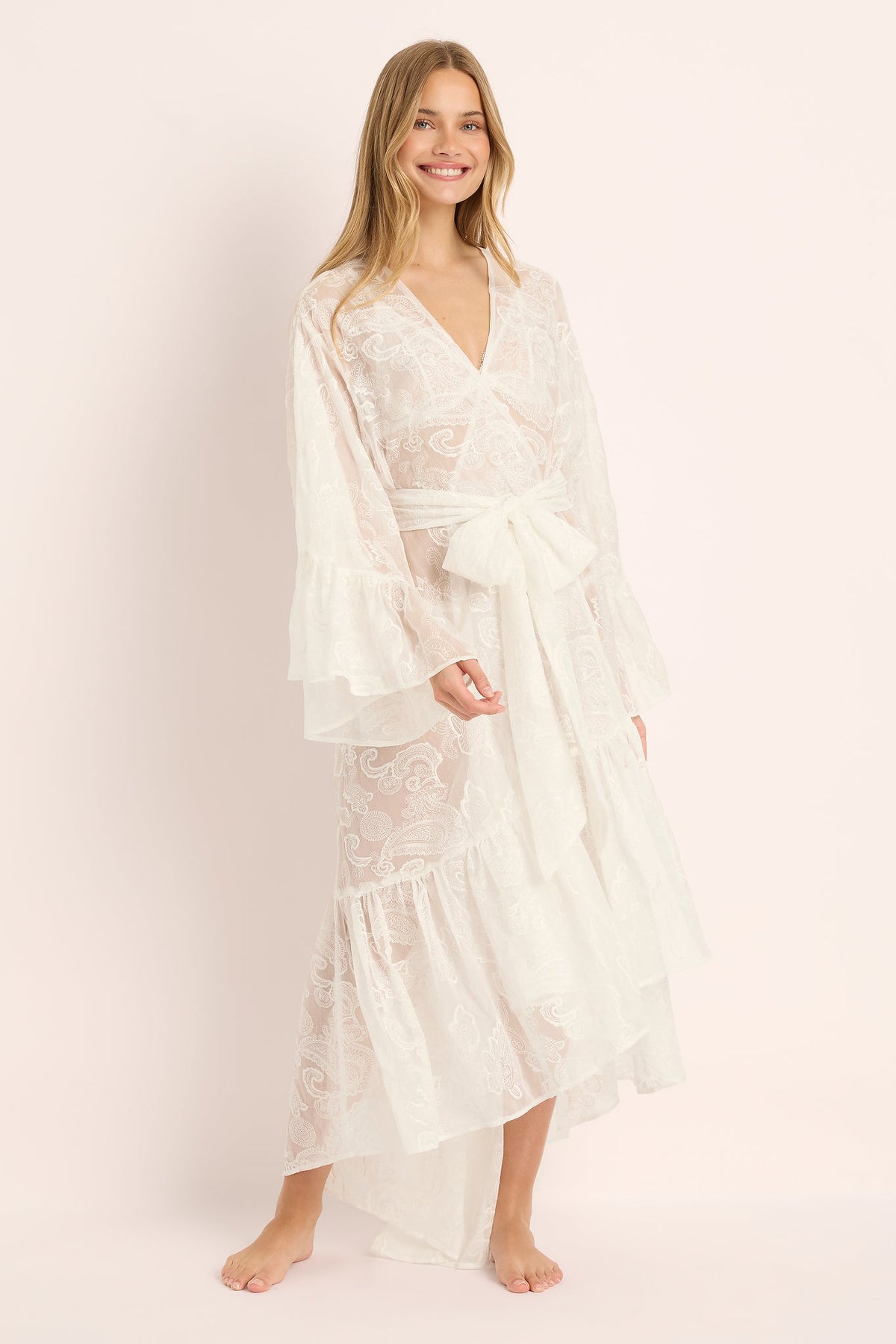 Kalina Lace Kimono Robe