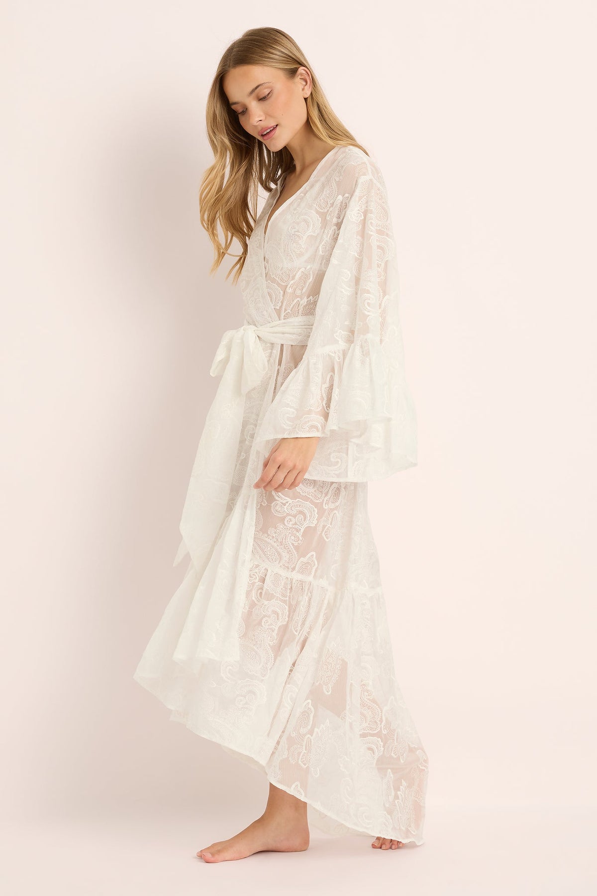Kalina Lace Kimono Robe